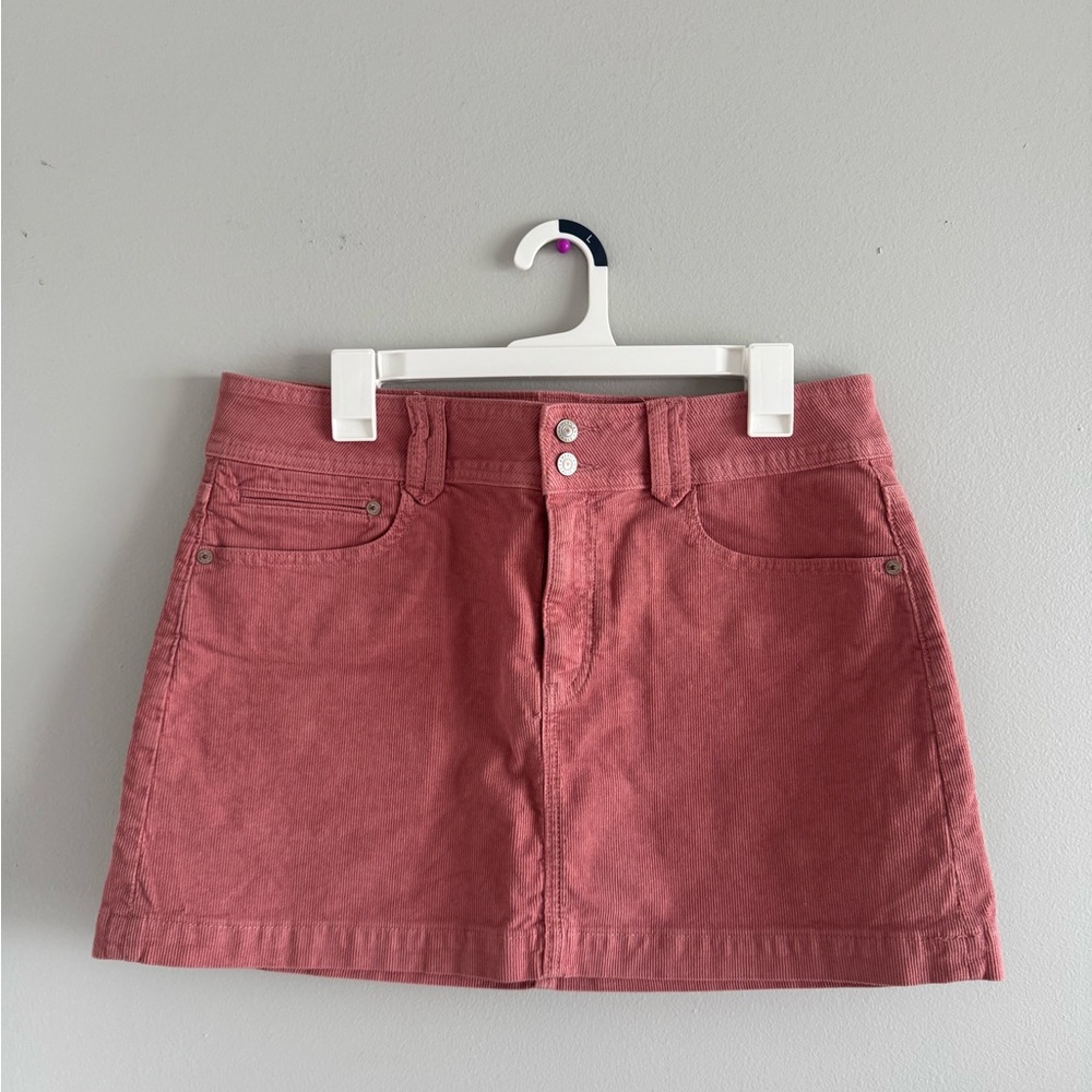 american eagle pink denim mini skirt